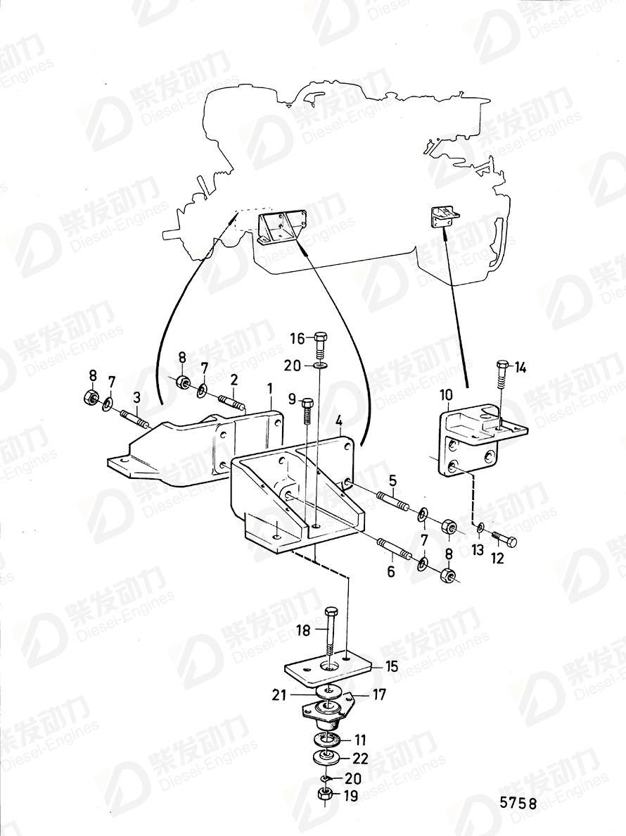 VOLVO Hexagon screw 955589 Drawing